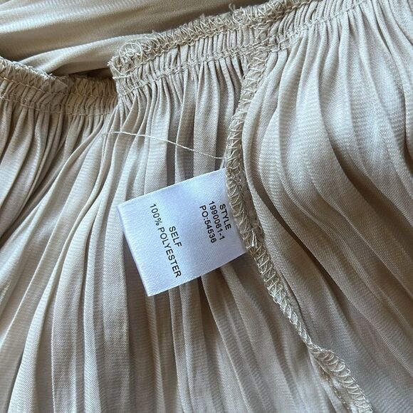 Current Air Zoey Pleated Skirt Mini Dress L in Ecru - Picture 5 of 5